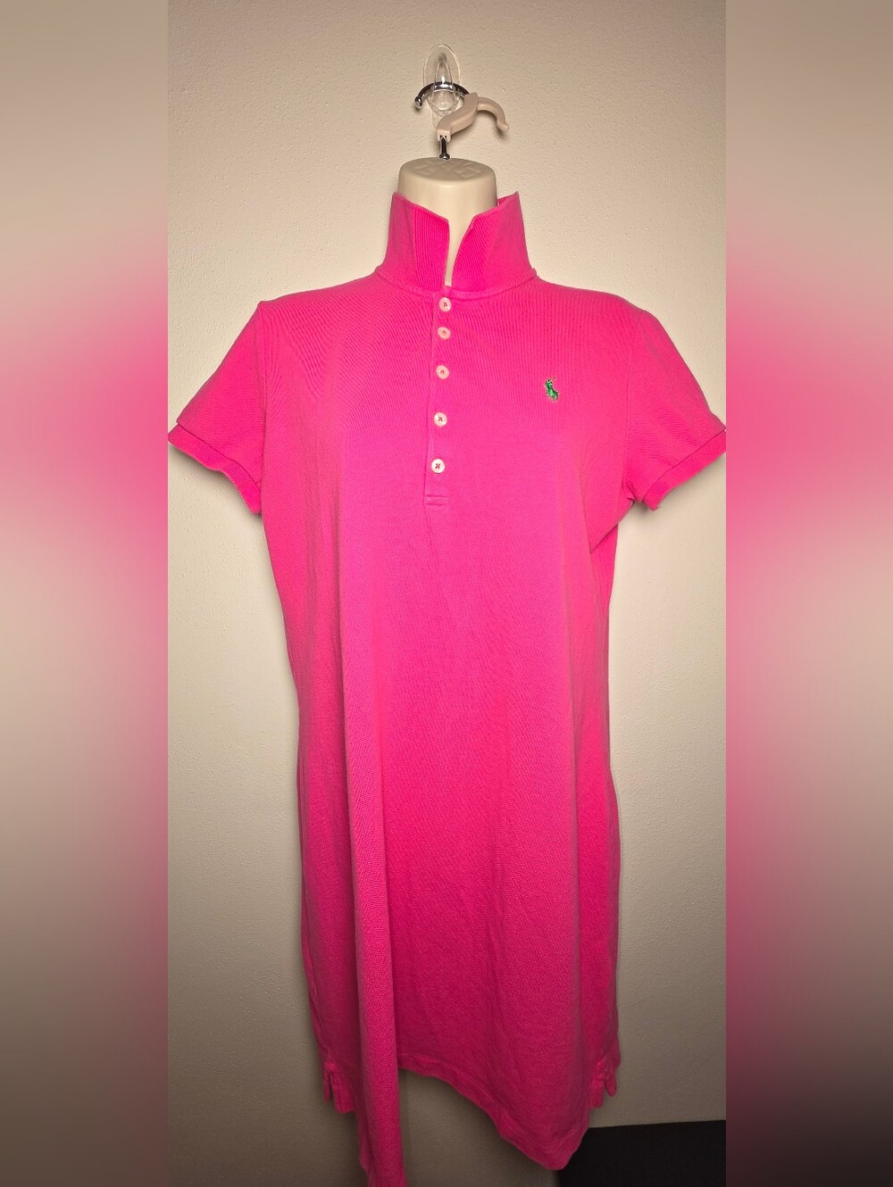 Ralph Lauren Hot Pink Short-Sleeve Polo Dress
